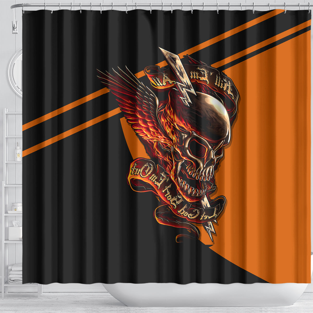 wings-skull-shower-curtain-kill-them-all
