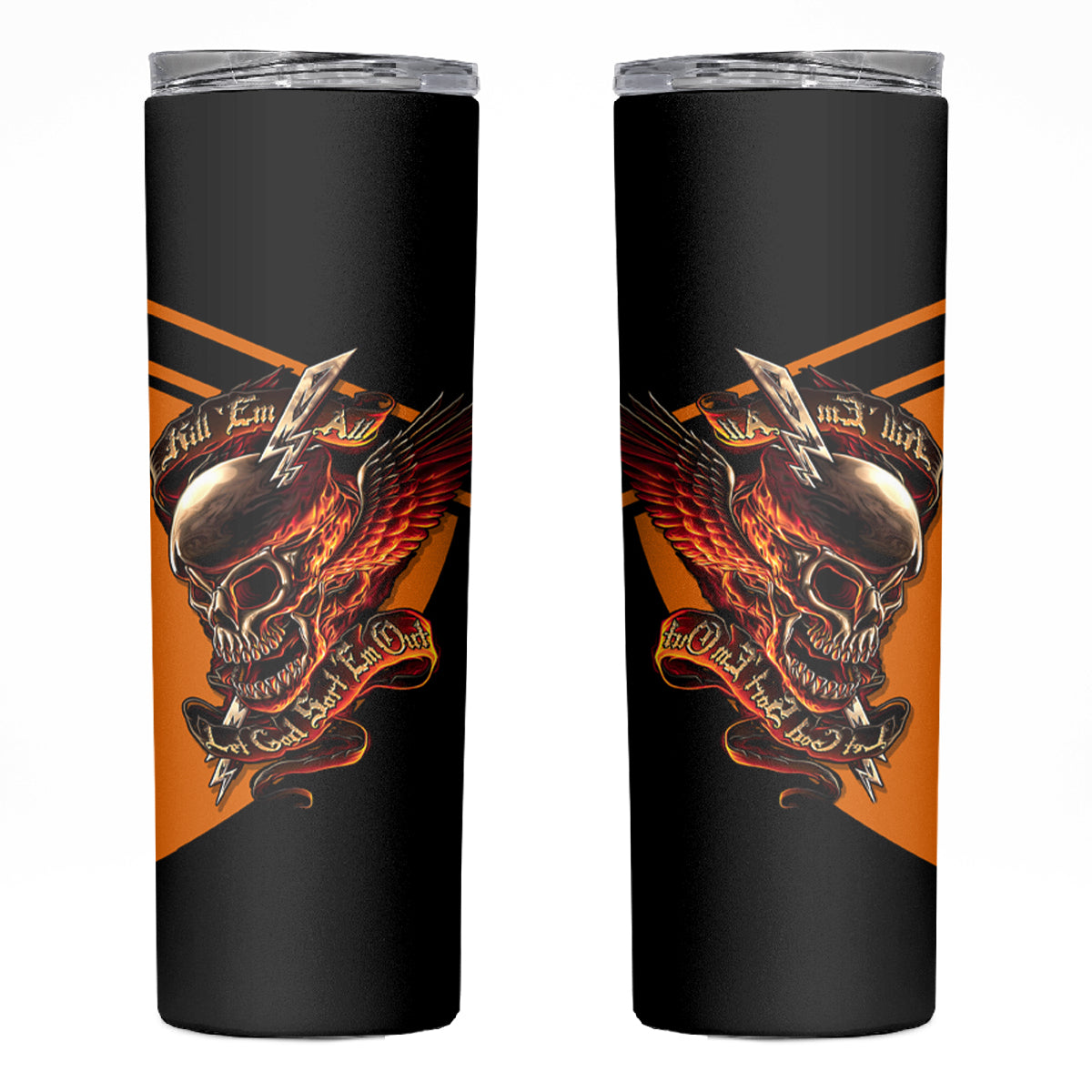 Wings Skull Skinny Tumbler Kill Them All - Wonder Print Shop