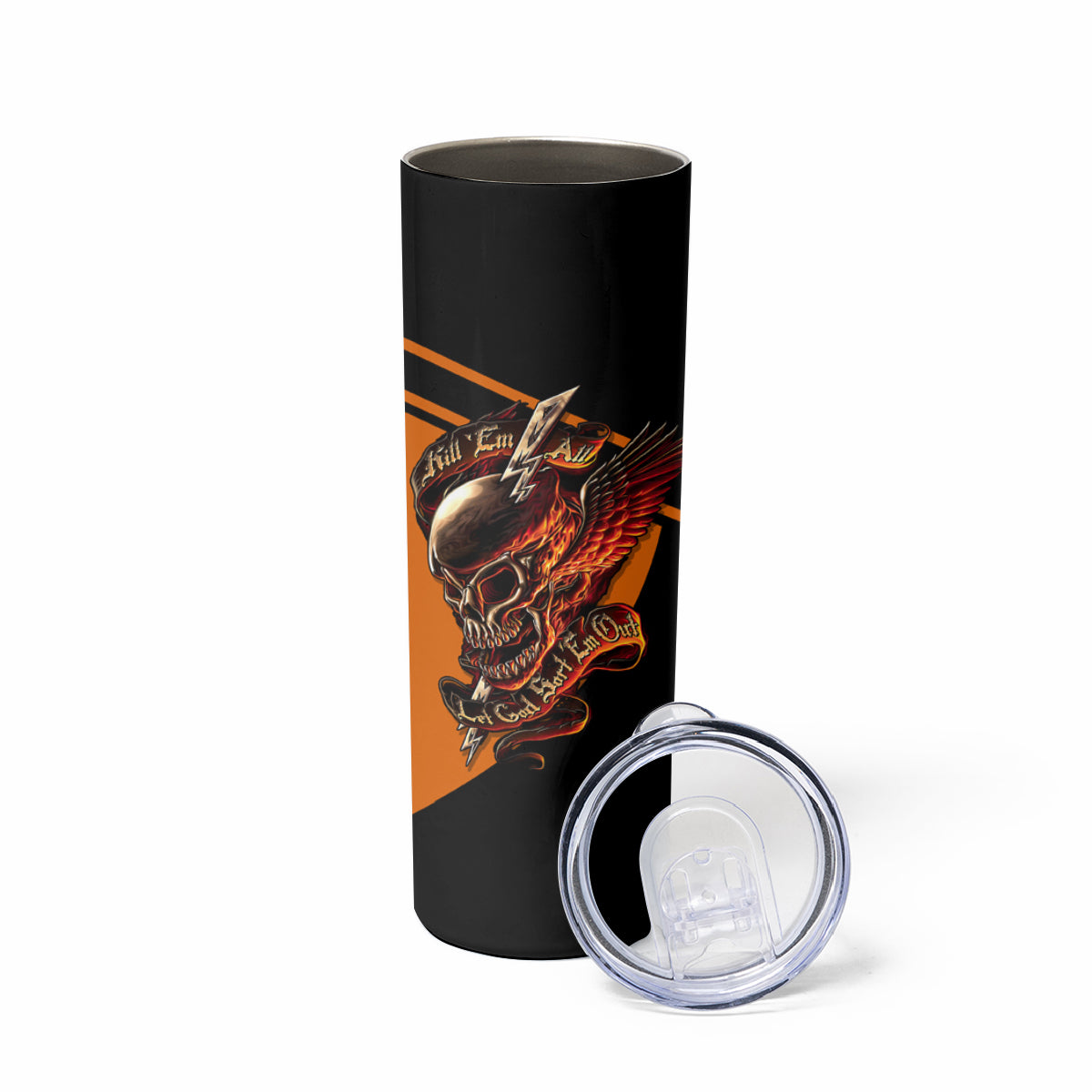 Wings Skull Skinny Tumbler Kill Them All - Wonder Print Shop