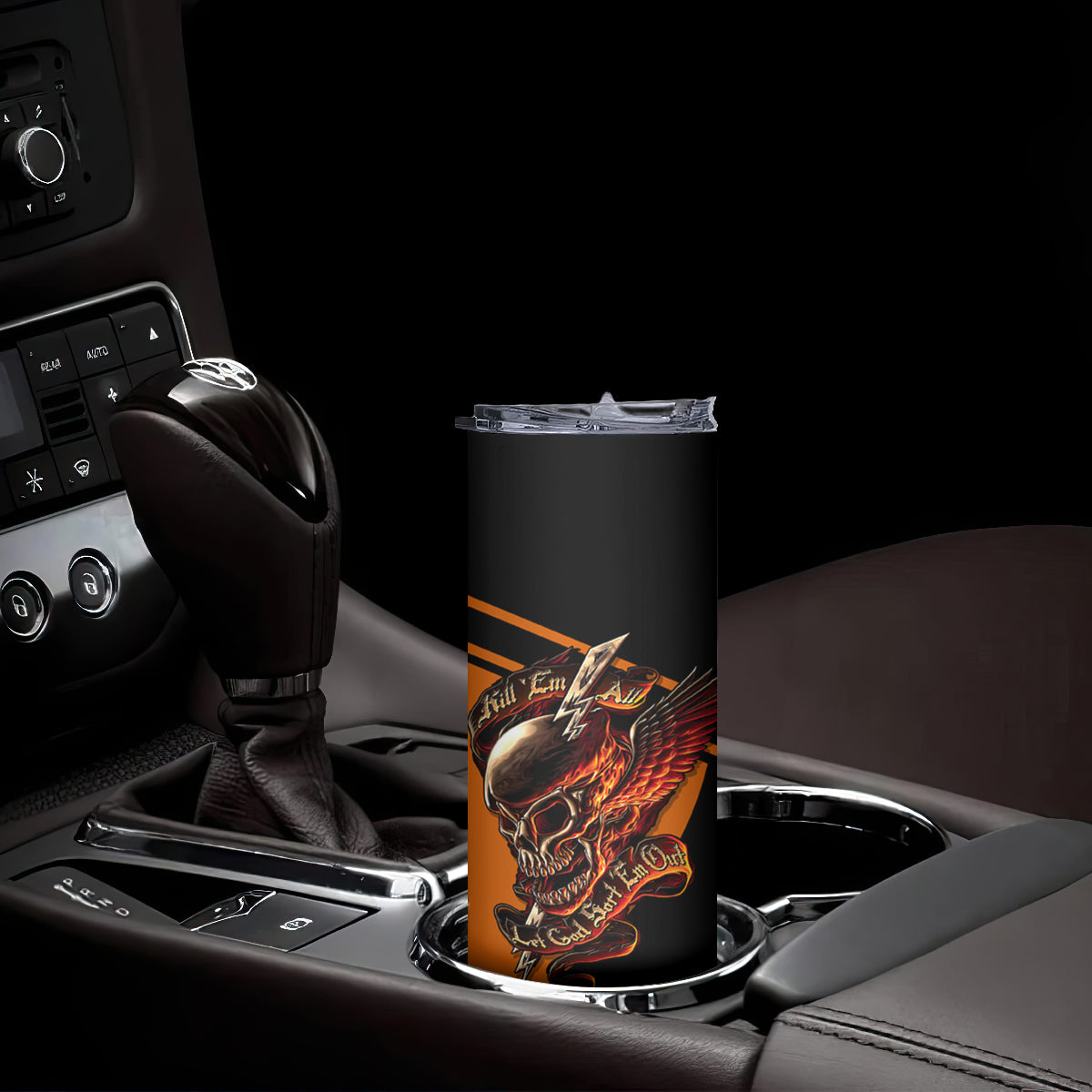 Wings Skull Skinny Tumbler Kill Them All - Wonder Print Shop