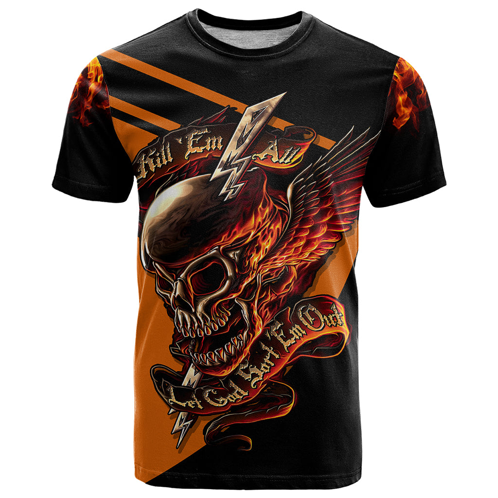 Wings Skull T Shirt Kill Them All - Wonder Print Shop