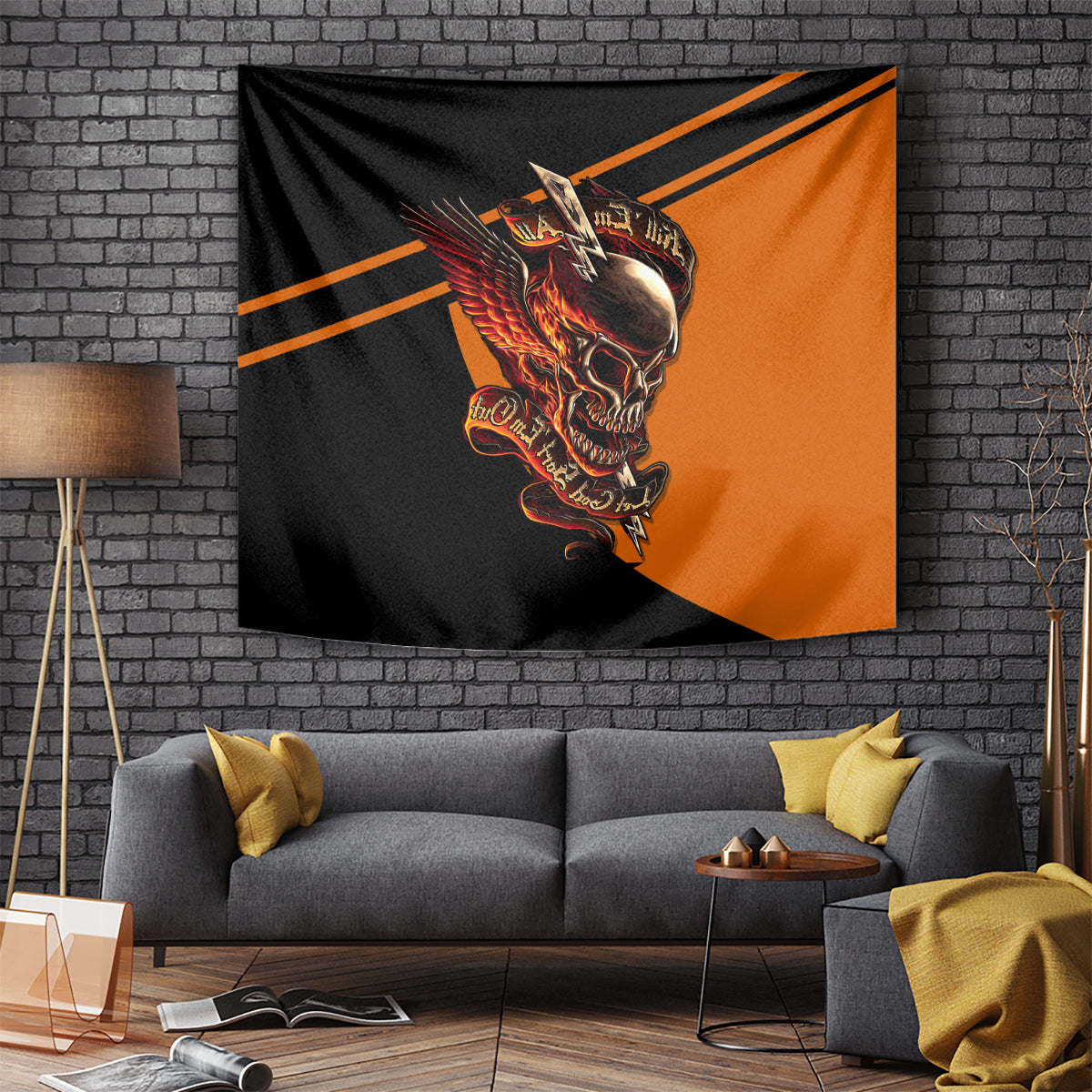 Wings Skull Tapestry Kill Them All - Wonder Print Shop