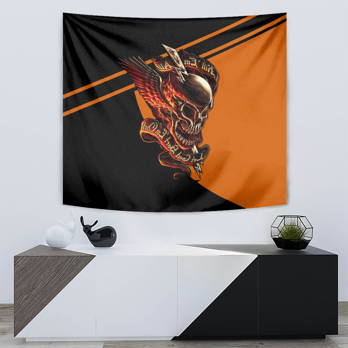 Wings Skull Tapestry Kill Them All - Wonder Print Shop