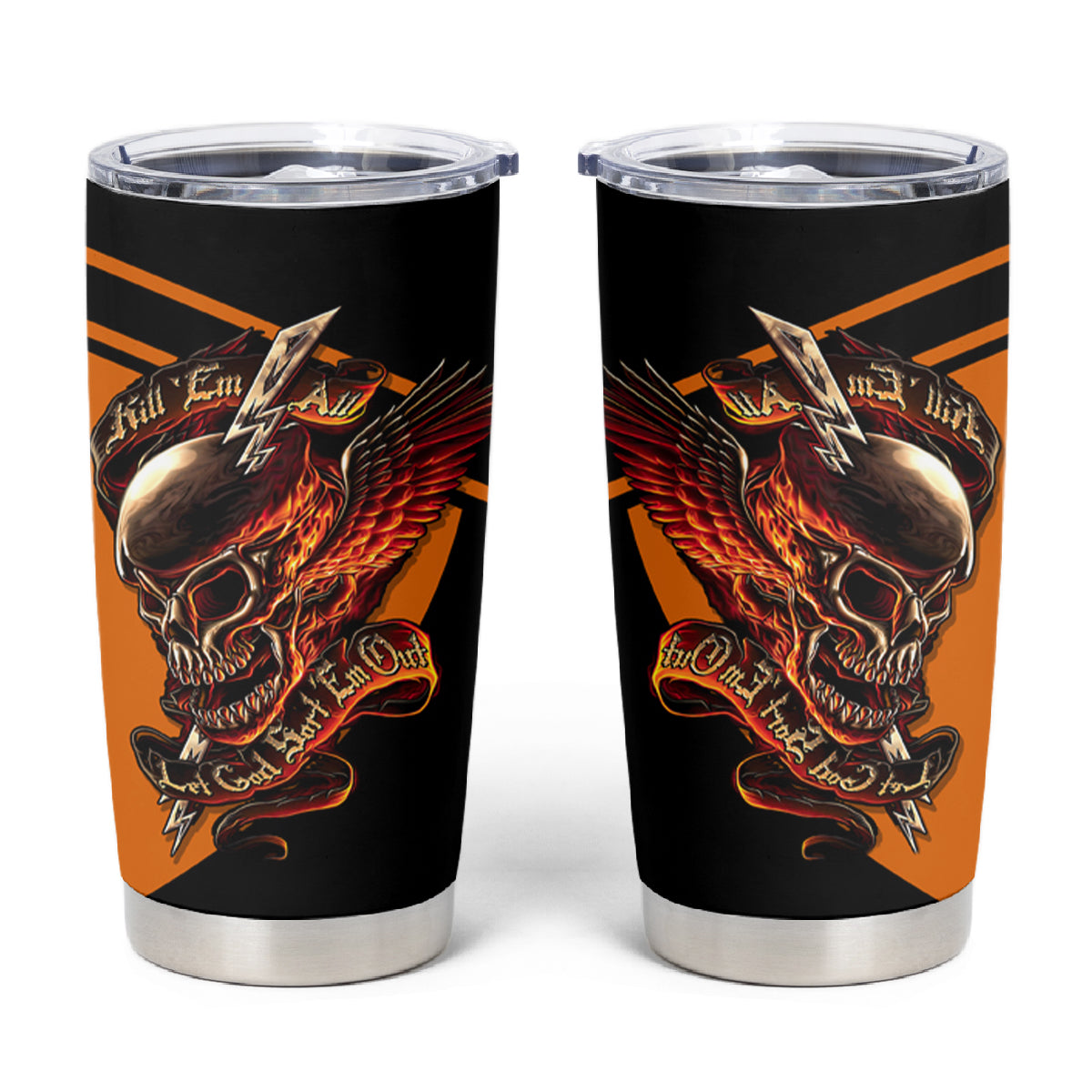 Wings Skull Tumbler Cup Kill Them All - Wonder Print Shop