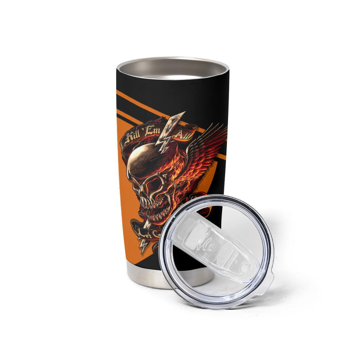 Wings Skull Tumbler Cup Kill Them All - Wonder Print Shop