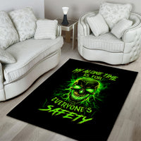 Flame Skull Area Rug My Alone TIme Is For Everyone Safe - Wonder Print Shop