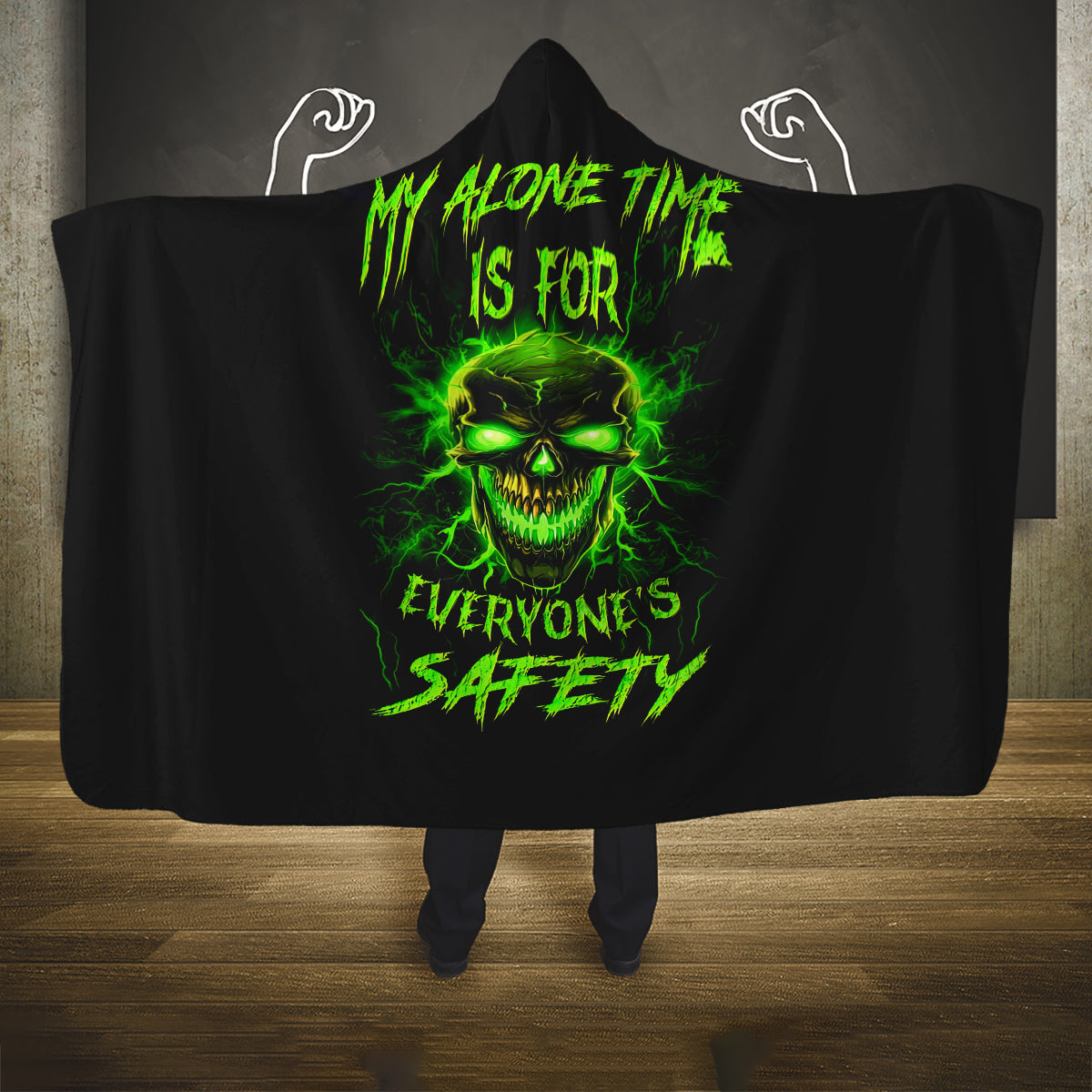 flame-skull-hooded-blanket-my-alone-time-is-for-everyone-safe