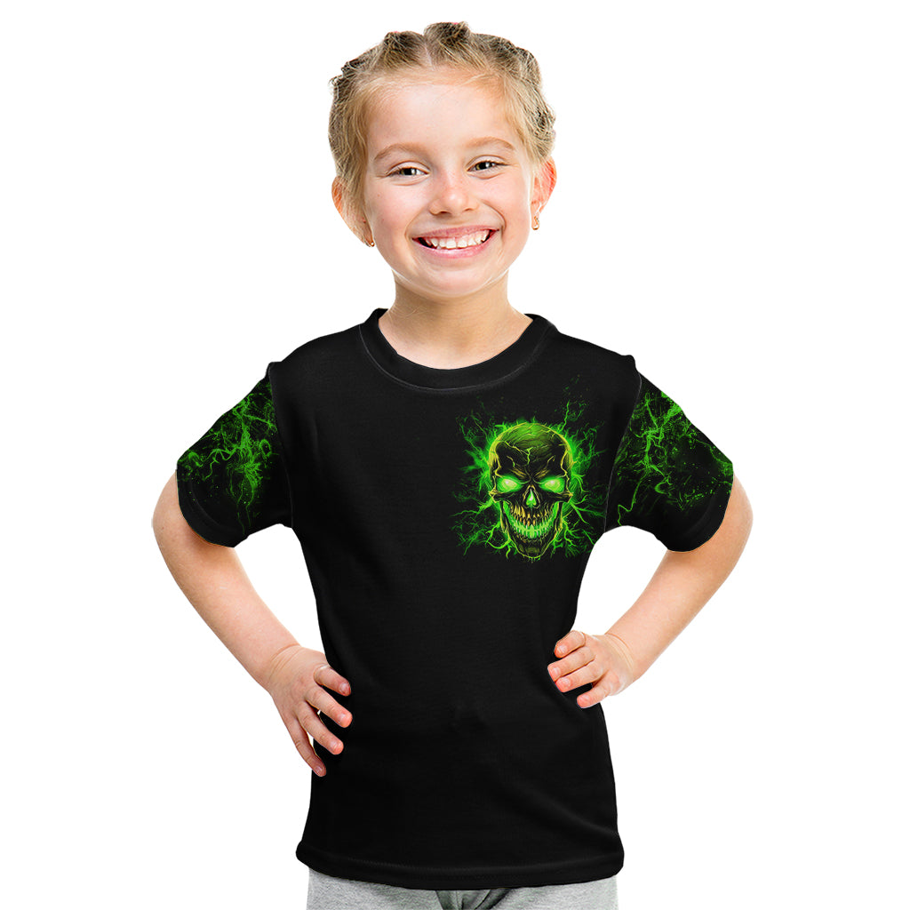 Flame Skull Kid T Shirt My Alone TIme Is For Everyone Safe - Wonder Print Shop