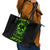 Flame Skull Leather Tote Bag My Alone TIme Is For Everyone Safe - Wonder Print Shop