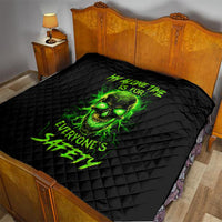 Flame Skull Quilt My Alone TIme Is For Everyone Safe - Wonder Print Shop