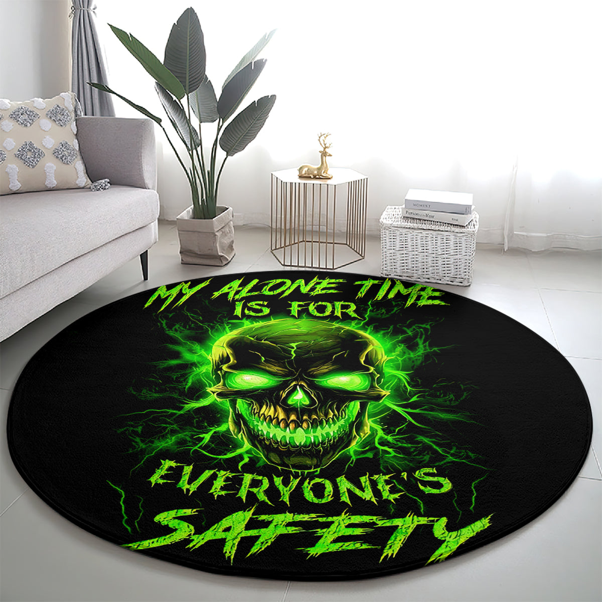 flame-skull-round-carpet-my-alone-time-is-for-everyone-safe