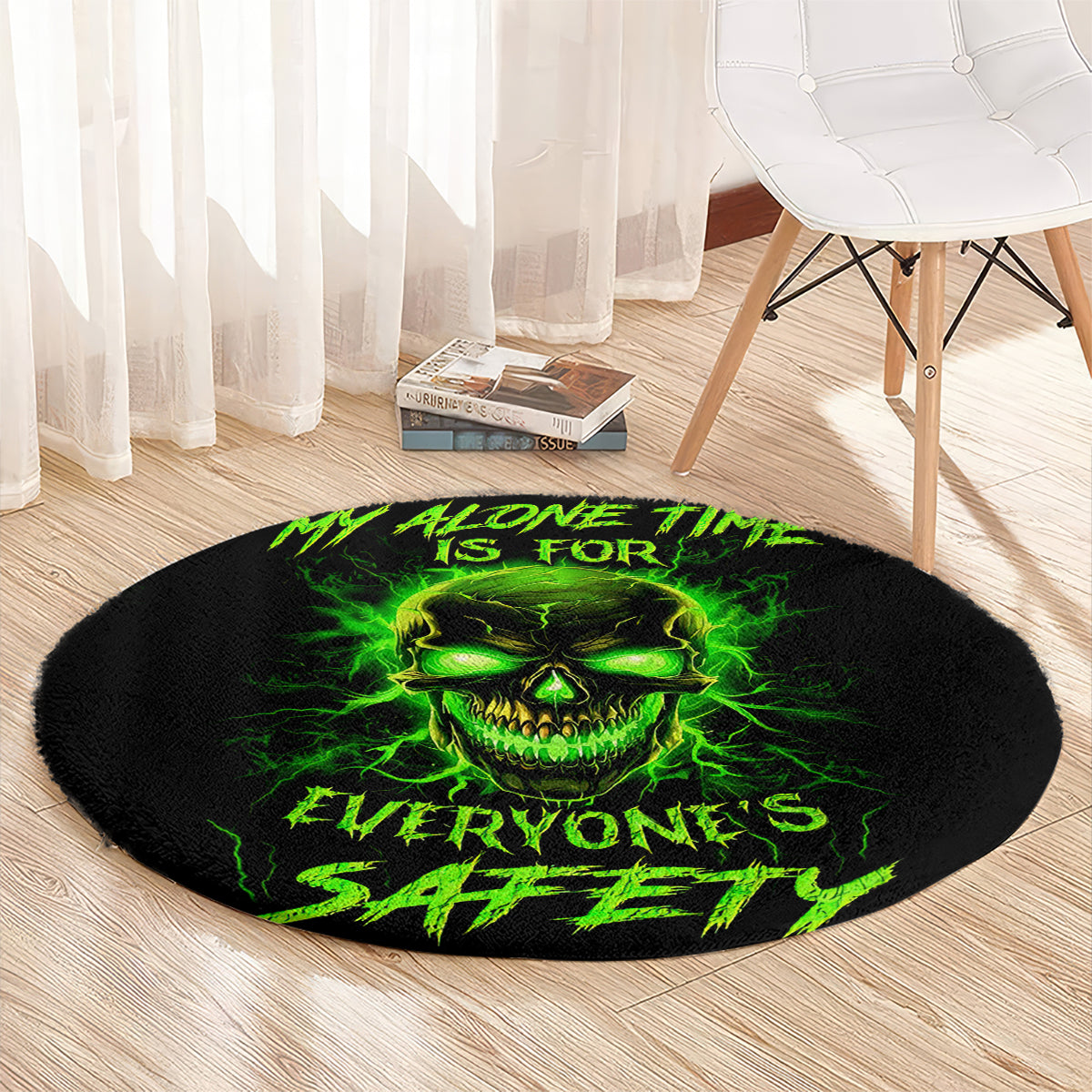 flame-skull-round-carpet-my-alone-time-is-for-everyone-safe