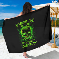 Flame Skull Sarong My Alone TIme Is For Everyone Safe - Wonder Print Shop