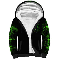 Flame Skull Sherpa Hoodie My Alone TIme Is For Everyone Safe - Wonder Print Shop