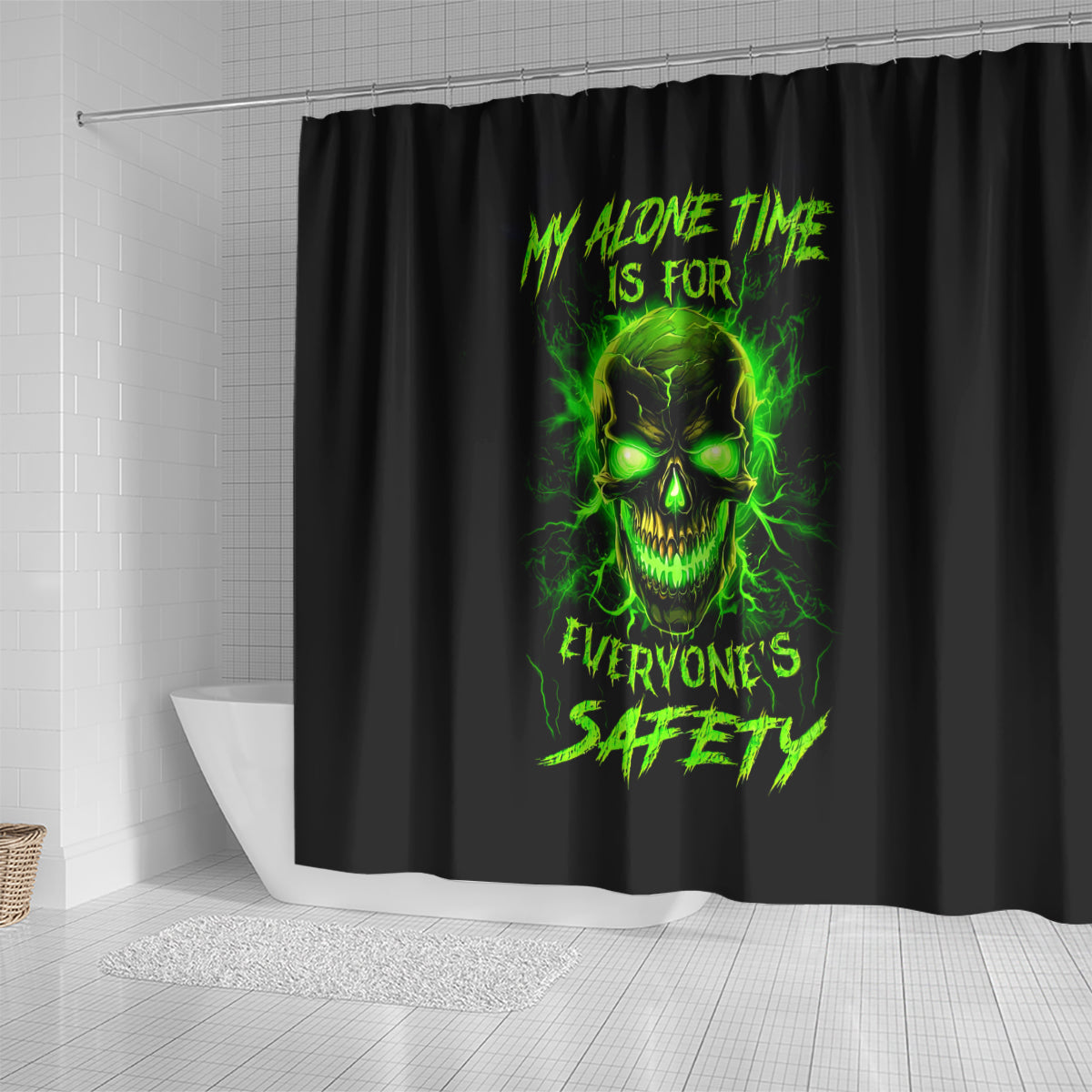 flame-skull-shower-curtain-my-alone-time-is-for-everyone-safe
