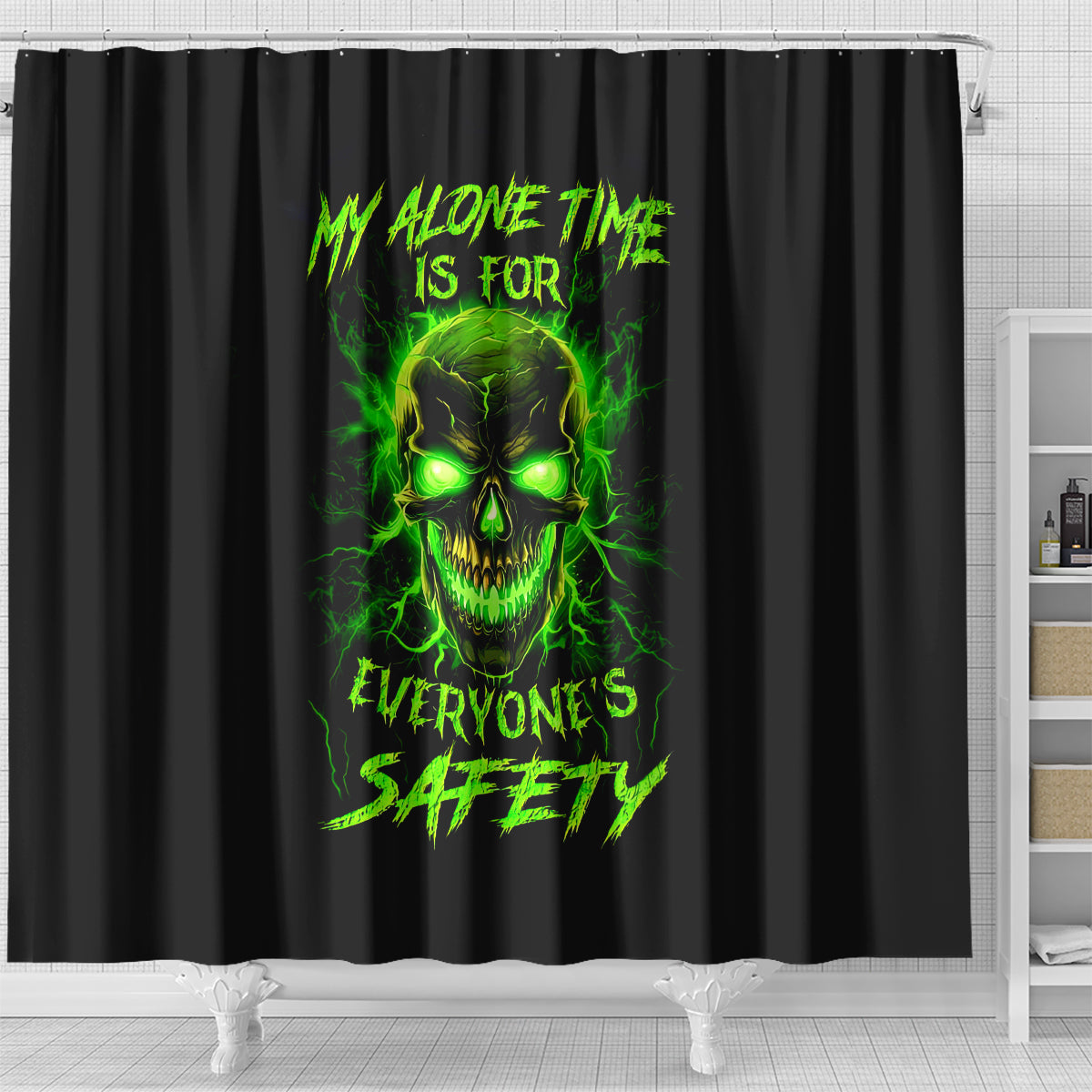 flame-skull-shower-curtain-my-alone-time-is-for-everyone-safe