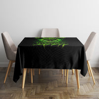 Flame Skull Tablecloth My Alone TIme Is For Everyone Safe - Wonder Print Shop