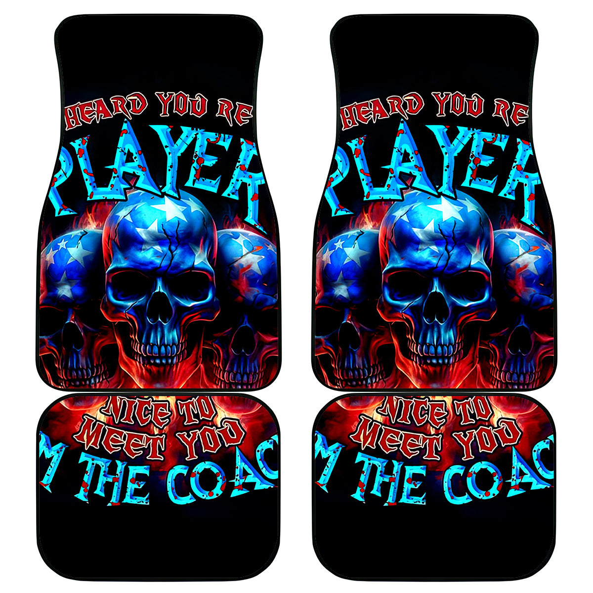 American Skull Car Mats Nice To Meet You Im The Coach - Wonder Print Shop