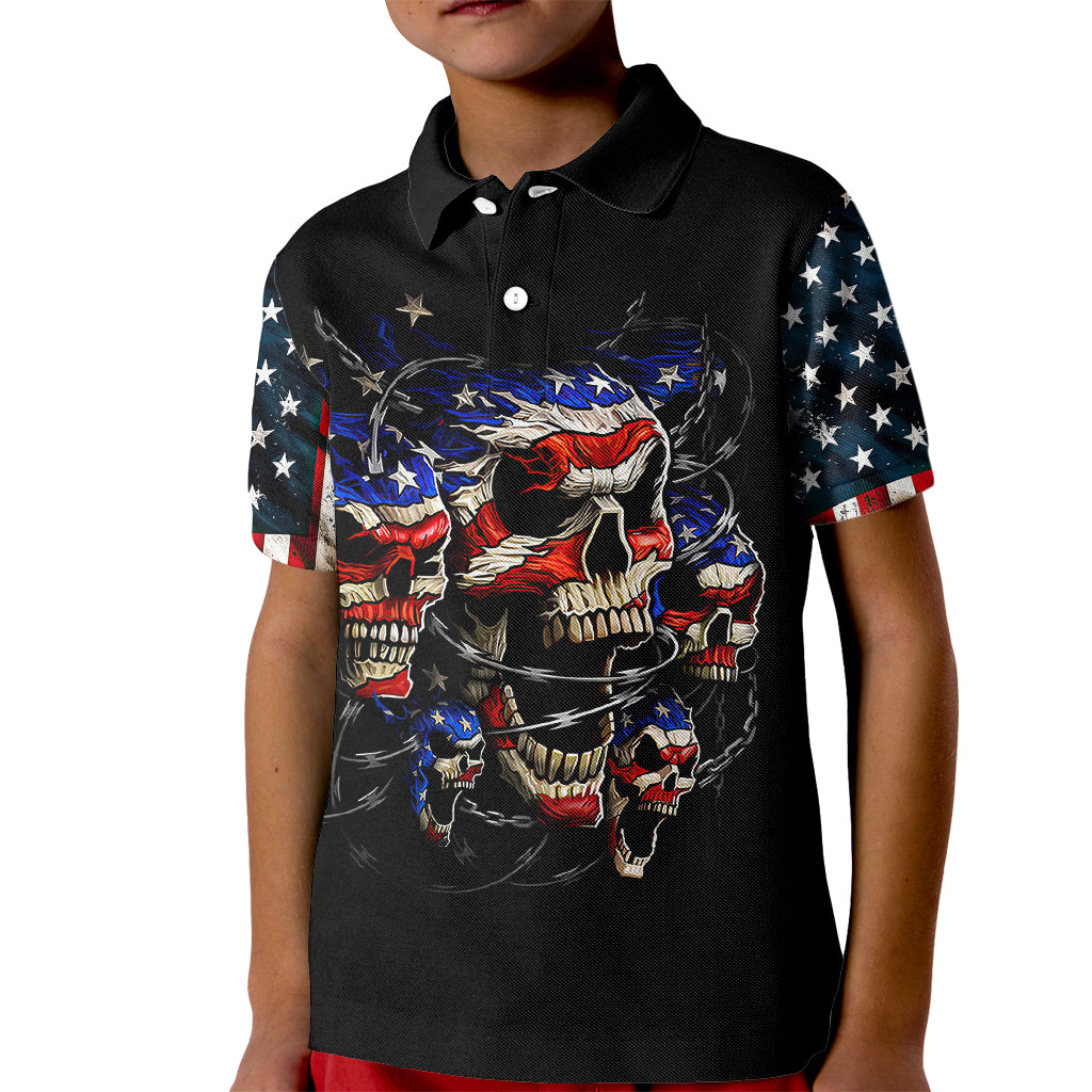 American Skull Kid Polo Shirt Nice To Meet You Im The Coach - Wonder Print Shop
