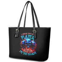 American Skull Leather Tote Bag Nice To Meet You Im The Coach - Wonder Print Shop