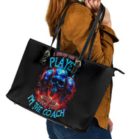 American Skull Leather Tote Bag Nice To Meet You Im The Coach - Wonder Print Shop