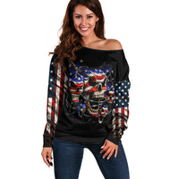 American Skull Off Shoulder Sweater Nice To Meet You Im The Coach - Wonder Print Shop