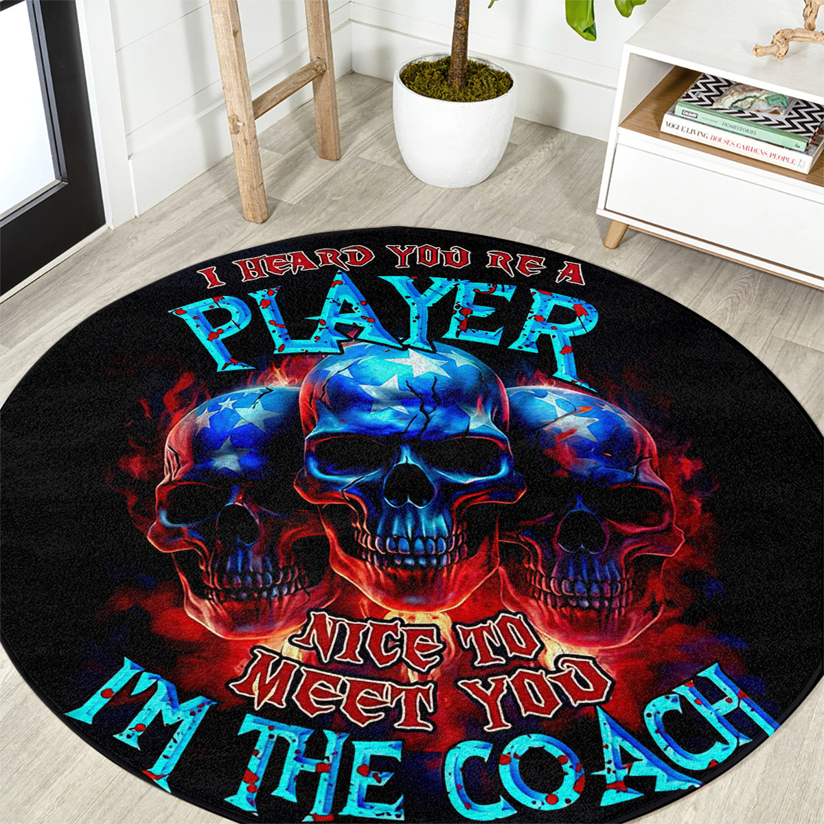 american-skull-round-carpet-nice-to-meet-you-im-the-coach