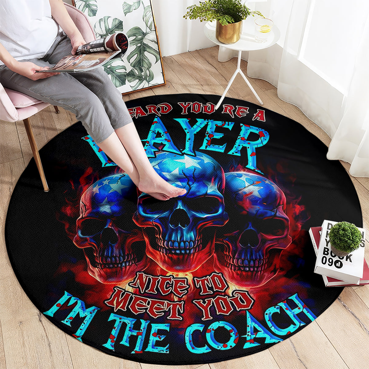 american-skull-round-carpet-nice-to-meet-you-im-the-coach