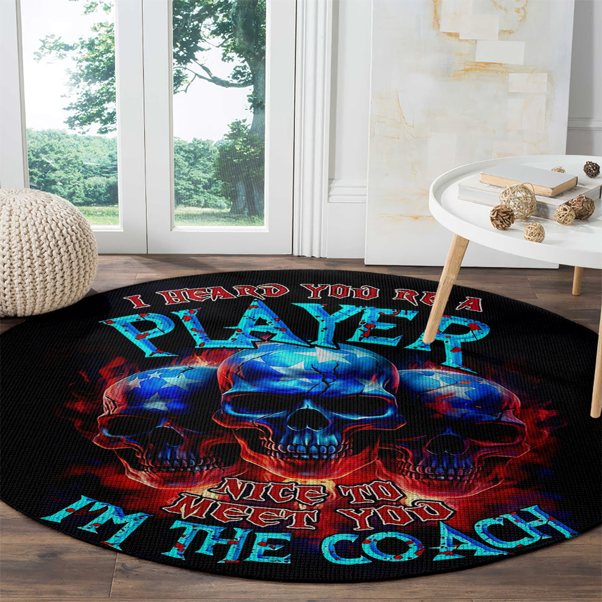 american-skull-round-carpet-nice-to-meet-you-im-the-coach