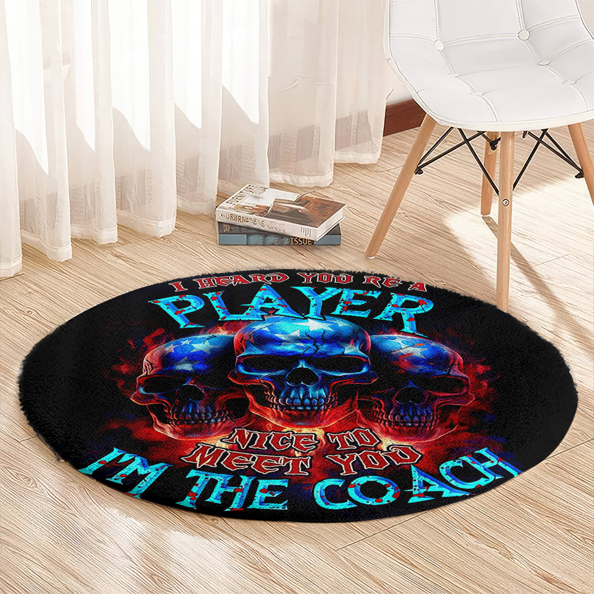 american-skull-round-carpet-nice-to-meet-you-im-the-coach
