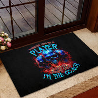 American Skull Rubber Doormat Nice To Meet You Im The Coach - Wonder Print Shop