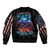 American Skull Sleeve Zip Bomber Jacket Nice To Meet You Im The Coach - Wonder Print Shop