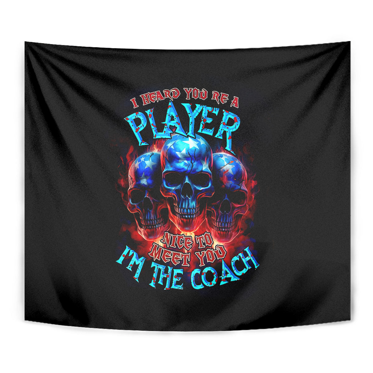 American Skull Tapestry Nice To Meet You Im The Coach - Wonder Print Shop