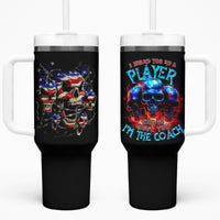 American Skull Tumbler With Handle Nice To Meet You Im The Coach - Wonder Print Shop
