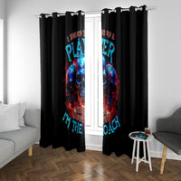 American Skull Window Curtain Nice To Meet You Im The Coach - Wonder Print Shop