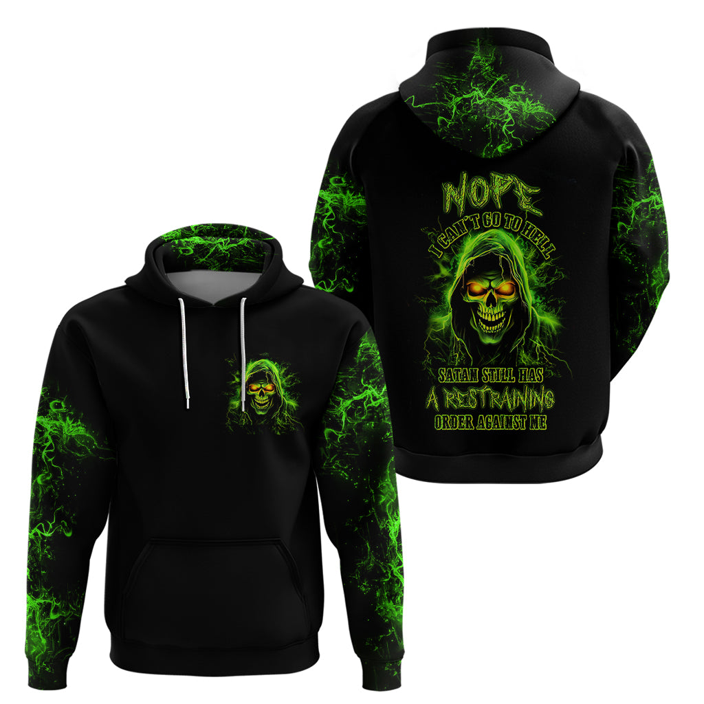 Thunder Skull Hoodie Satan Still Has A Restrainning Order Against Me - Wonder Print Shop