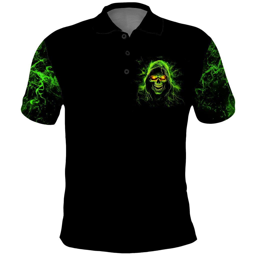 Thunder Skull Polo Shirt Satan Still Has A Restrainning Order Against Me - Wonder Print Shop