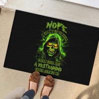 Thunder Skull Rubber Doormat Satan Still Has A Restrainning Order Against Me - Wonder Print Shop