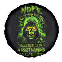 Thunder Skull Spare Tire Cover Satan Still Has A Restrainning Order Against Me - Wonder Print Shop