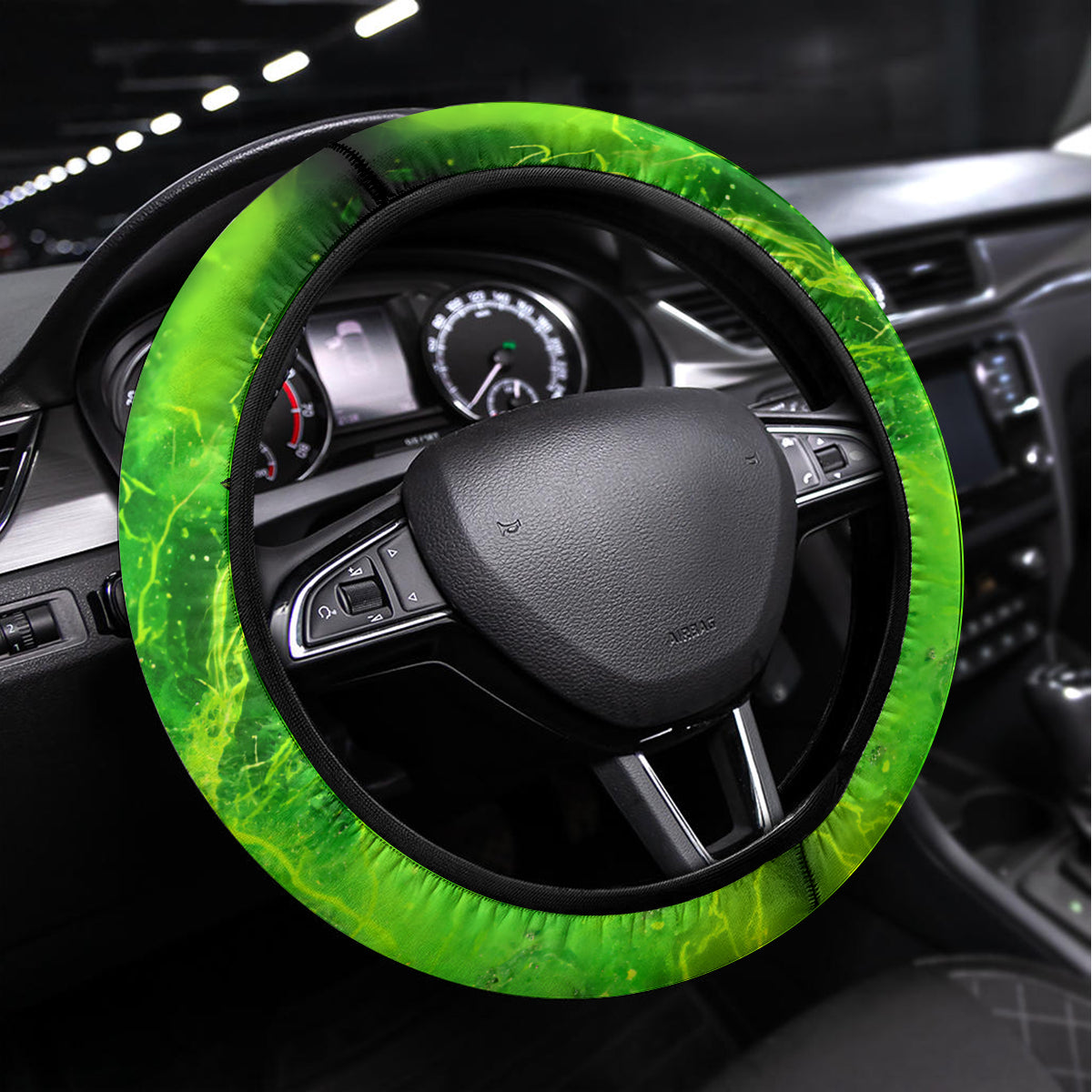 Thunder Skull Steering Wheel Cover Satan Still Has A Restrainning Order Against Me - Wonder Print Shop