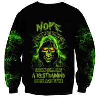 Thunder Skull Sweatshirt Satan Still Has A Restrainning Order Against Me - Wonder Print Shop