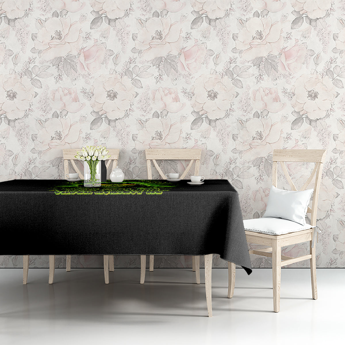 Thunder Skull Tablecloth Satan Still Has A Restrainning Order Against Me - Wonder Print Shop