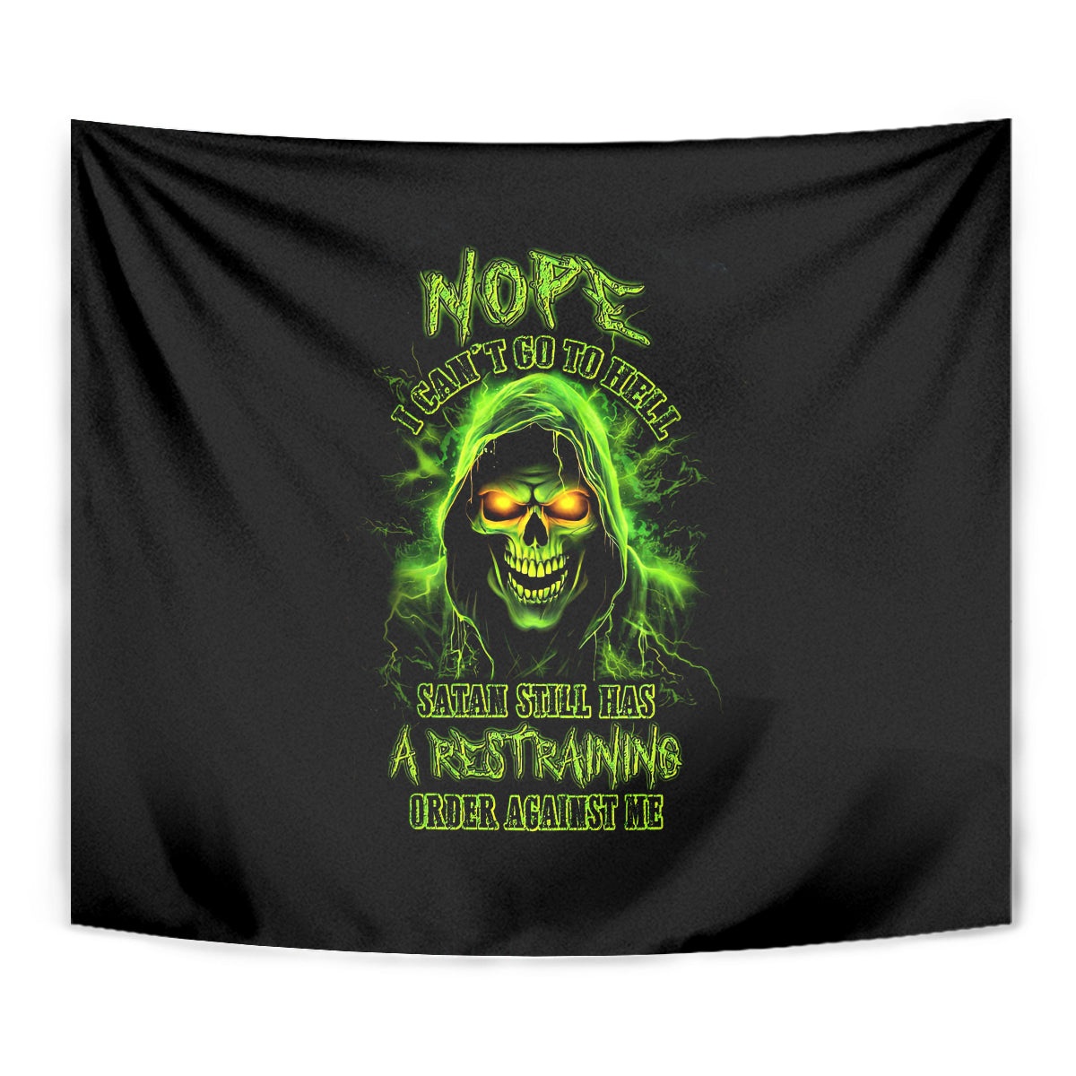 Thunder Skull Tapestry Satan Still Has A Restrainning Order Against Me - Wonder Print Shop