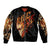 Fire Skull Bomber Jacket Flame SKull Ride Or Die - Wonder Print Shop
