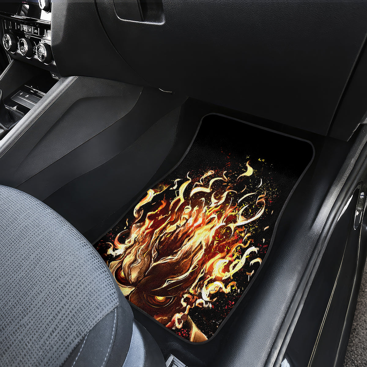 Fire Skull Car Mats Flame SKull Ride Or Die - Wonder Print Shop