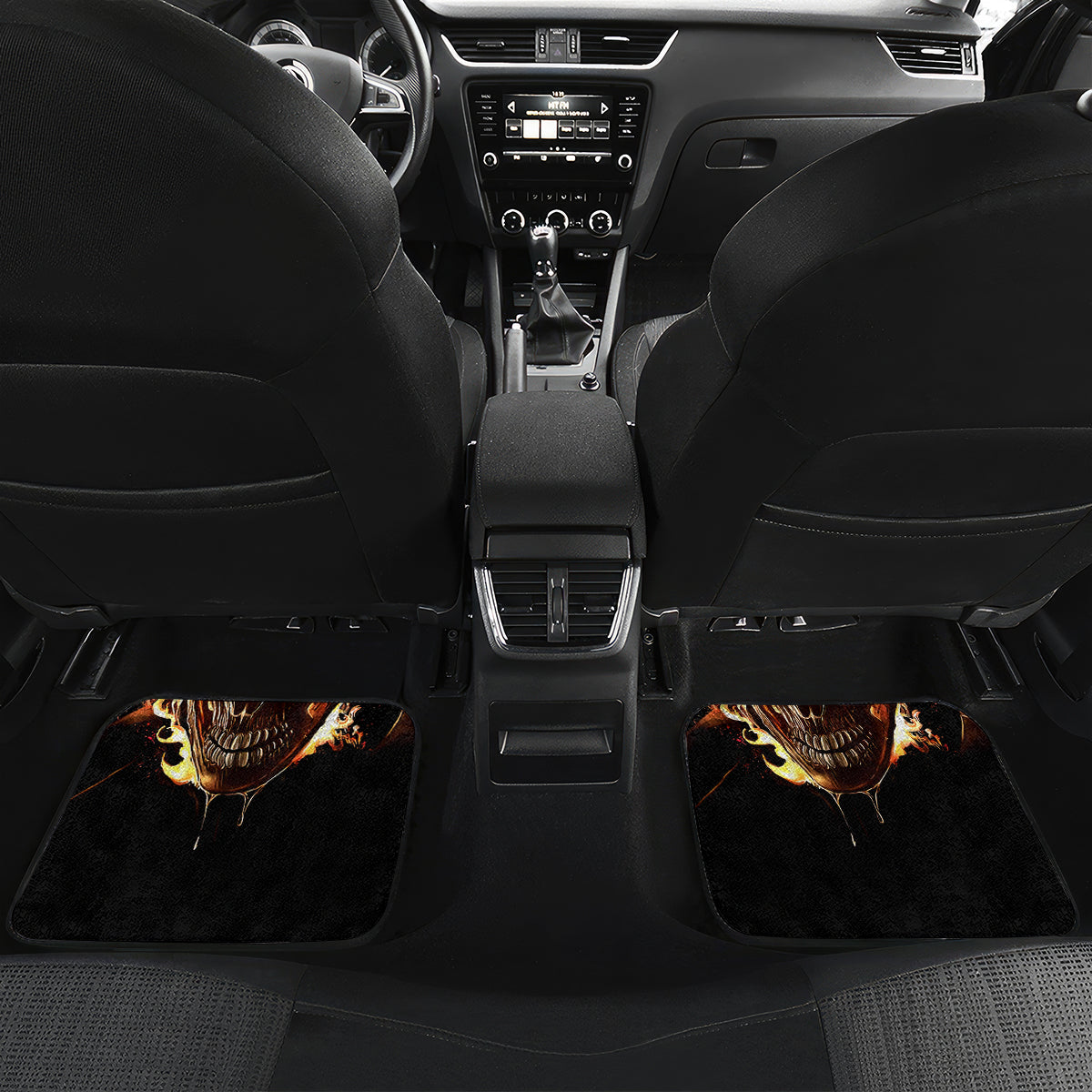 Fire Skull Car Mats Flame SKull Ride Or Die - Wonder Print Shop