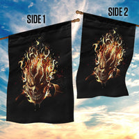 Fire Skull Garden Flag Flame SKull Ride Or Die - Wonder Print Shop