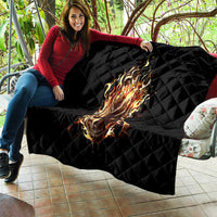 Fire Skull Quilt Flame SKull Ride Or Die - Wonder Print Shop