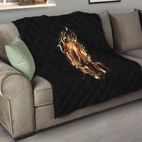 Fire Skull Quilt Flame SKull Ride Or Die - Wonder Print Shop