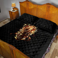 Fire Skull Quilt Bed Set Flame SKull Ride Or Die - Wonder Print Shop